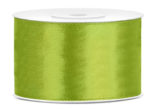 25m Satin Geschenkband leuchtend grün