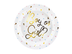 6 Baby Boy or Girl Pappteller 23cm