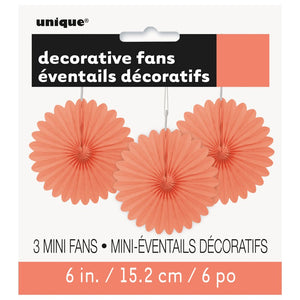 Deko Fächerblume Korallenrot 15cm 3er Set