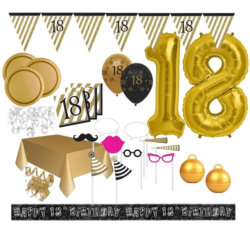 Fertige Deko Sets zum 18. Geburtstag