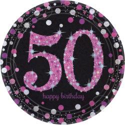 Glitzer Pink und Schwarz zum 50.