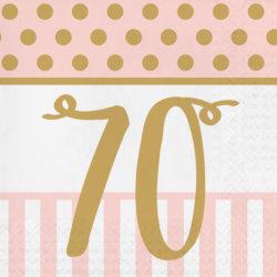 Pink Chic - Rosa Gold zum 70. Geburtstag