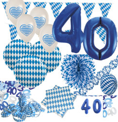 40. Geburtstag Bayrisch Blau und Weiß