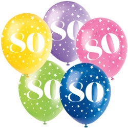 Ballons zum 80. Geburtstag