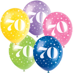 Ballons zum 70. Geburtstag