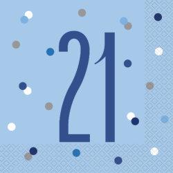 21. Geburtstag Blue Dots Glitzer