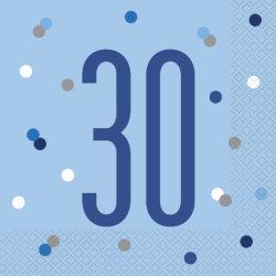 30. Geburtstag Blue Dots Glitzer
