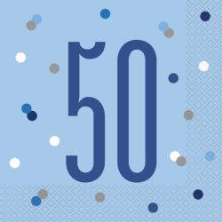 50. Geburtstag Blue Dots Glitzer