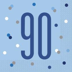 90. Geburtstag Blue Dots Glitzer