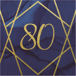 80. Geburtstag blauer Achat