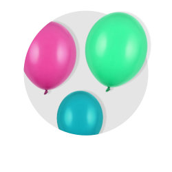 Einfarbige Perlglanz + Metallic Ballons 30cm