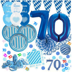 70. Geburtstag Bayrisch Blau und Weiß